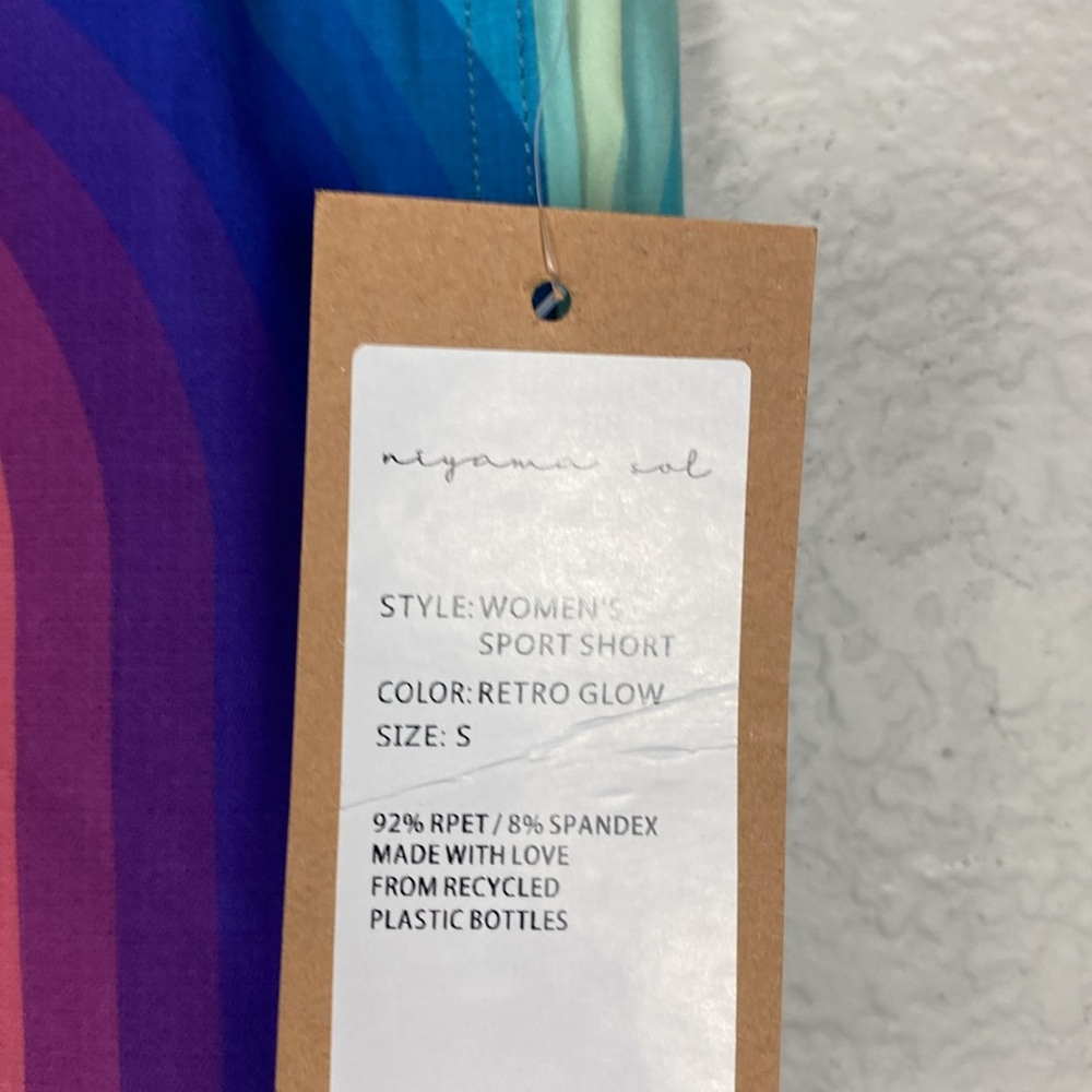 Niyama Sol rainbow retro glow sport shorts - Picture 4 of 7
